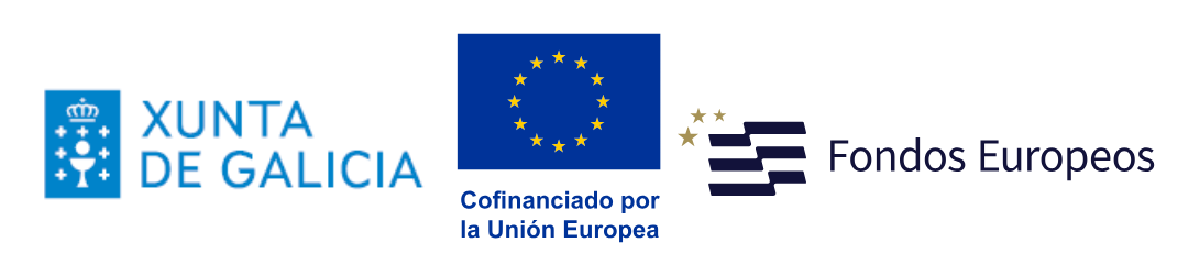 Logotipos Xunta de Galicia, Cofinanciado por la Unión Europea y Fondos Europeos